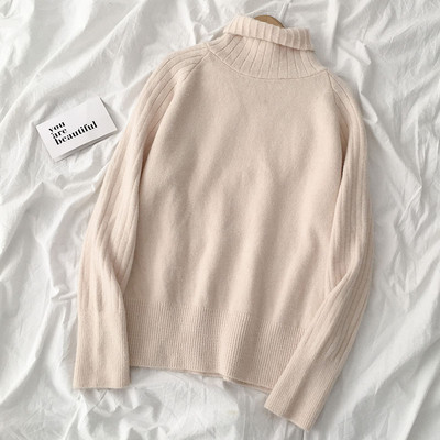 Lezser női széles pulóver pólógallérral és hosszú ujjú több színben