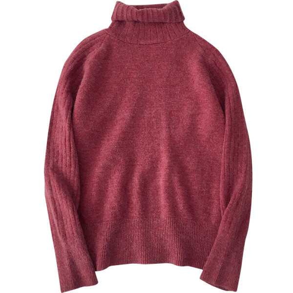 Lezser női széles pulóver pólógallérral és hosszú ujjú több színben