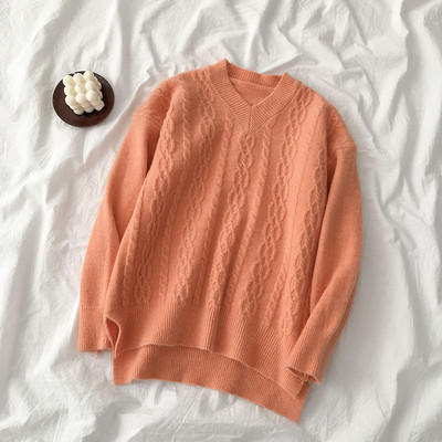 Alkalmi női pulóver több színben V-nyakkal