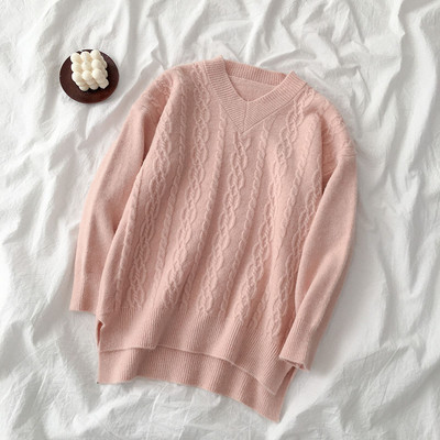 Alkalmi női pulóver több színben V-nyakkal