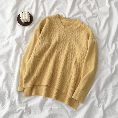 Alkalmi női pulóver több színben V-nyakkal