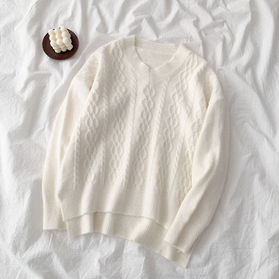 Alkalmi női pulóver több színben V-nyakkal