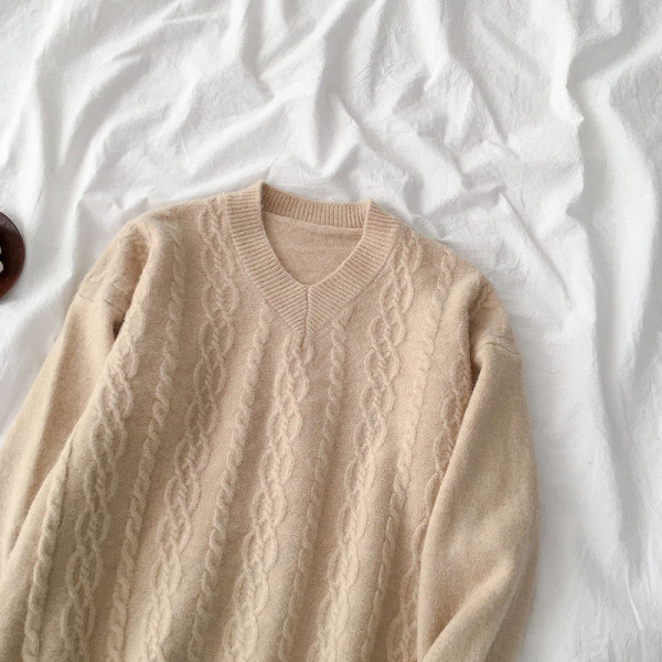 Alkalmi női pulóver több színben V-nyakkal