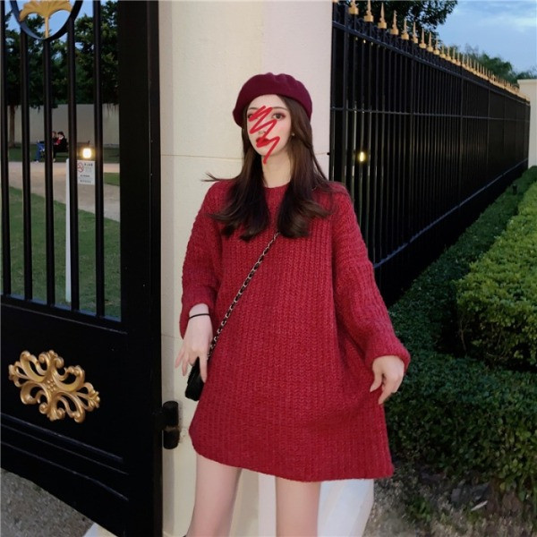 Női aktuális téli pulóver széles és hosszú modell polo gallérral több színben