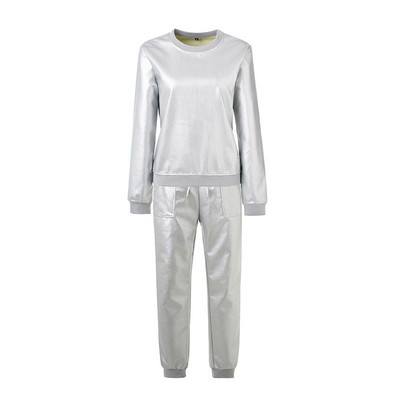 ÚJ modell női kétrészes nadrág + blúz szett ezüst, arany és fekete színben