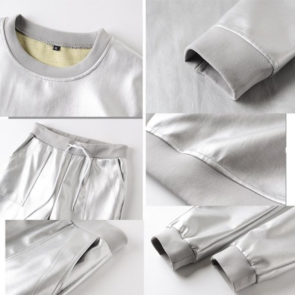 ÚJ modell női kétrészes nadrág + blúz szett ezüst, arany és fekete színben