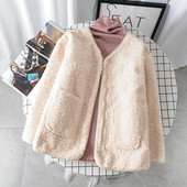 Palton de puf de damă modern cu buzunare și mâneci lungi în trei culori