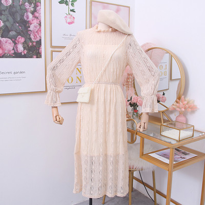 Új modell női csipkeruha két részes fehér, fekete és bézs színben