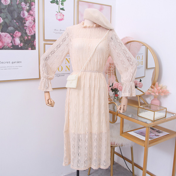 Új modell női csipkeruha két részes fehér, fekete és bézs színben