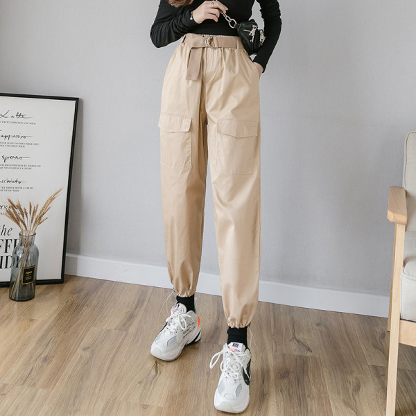 Női alkalmi nadrág széles modell három színben, zsebekkel