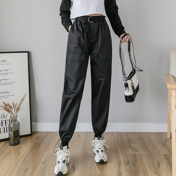 Női alkalmi nadrág széles modell három színben, zsebekkel