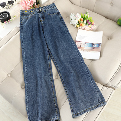 Magas derekú női farmer új modellje, két színben - széles modell