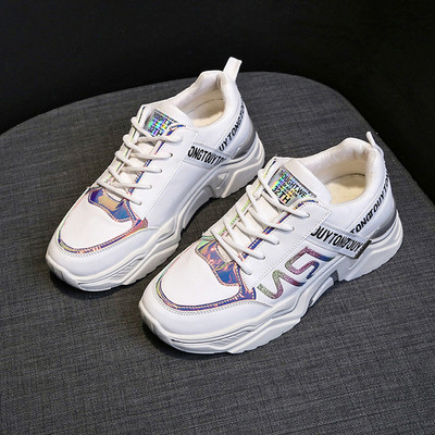 Tenisi casual dama cu talpa inalta aspra in mai multe culori