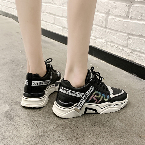 Tenisi casual dama cu talpa inalta aspra in mai multe culori