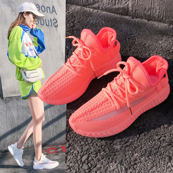 Alkalmi női tornacipő lapos talppal fehér, fekete és rózsaszín színben