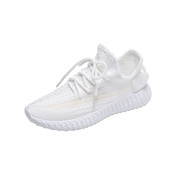 Alkalmi női tornacipő lapos talppal fehér, fekete és rózsaszín színben