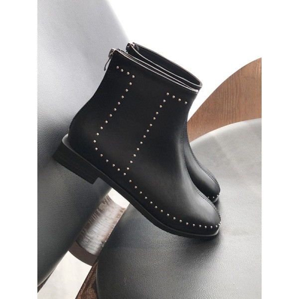 Cizme casual dama cu nituri metalice de culoare neagra doua modele