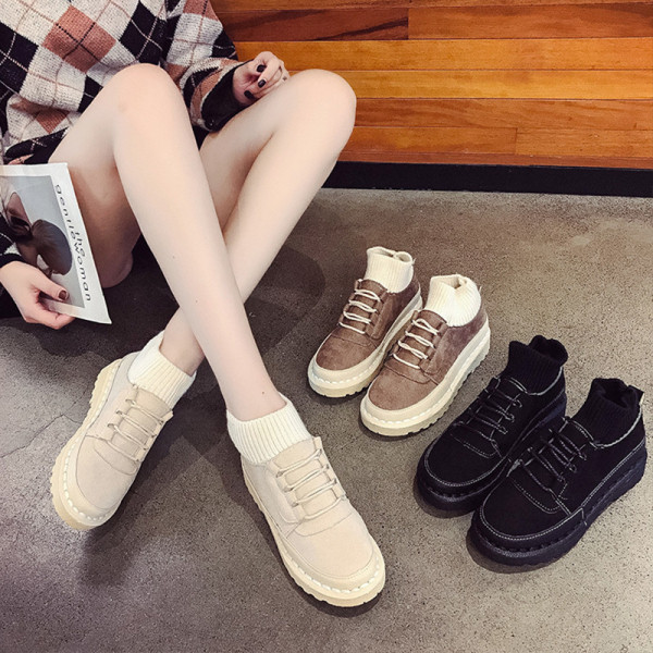 Női alkalmi cipő, lapos talppal, eco velúrból bézs, barna és fekete színben