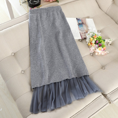 Hosszú női redőzött szoknya, magas derékkal