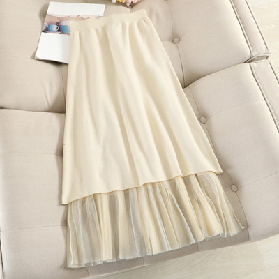 Hosszú női redőzött szoknya, magas derékkal