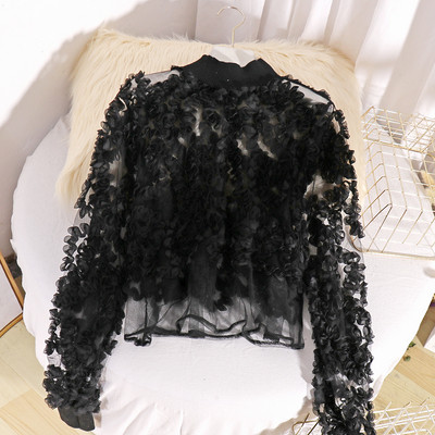 Modern női blúz ovális nyakkivágással és hosszú ujjú öt színben