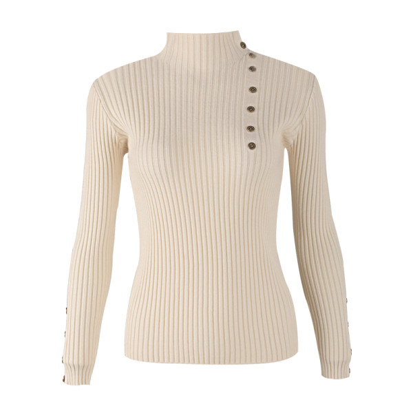 Γυναικεία μπλούζα με κουμπιά σε μαύρο και άσπρο χρώμα