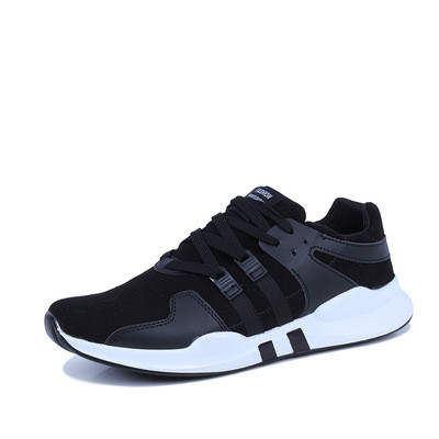 Alkalmi férfi tornacipő fűzővel és vastag talppal, fehér és fekete színben