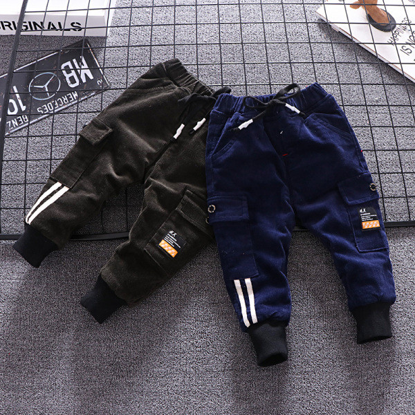 Lezser gyereknadrág fiúknak két színben zsebbel