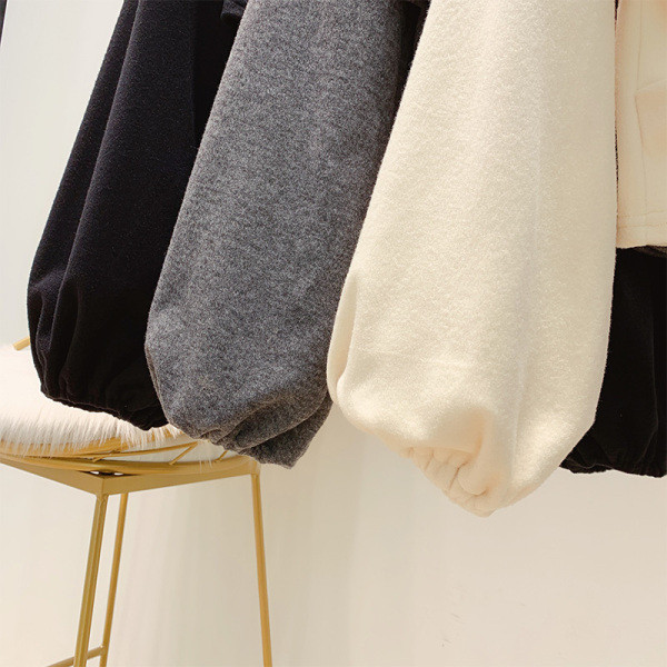 Modern női alkalmi pulóver széles ujjú szürke, bézs és fekete színben