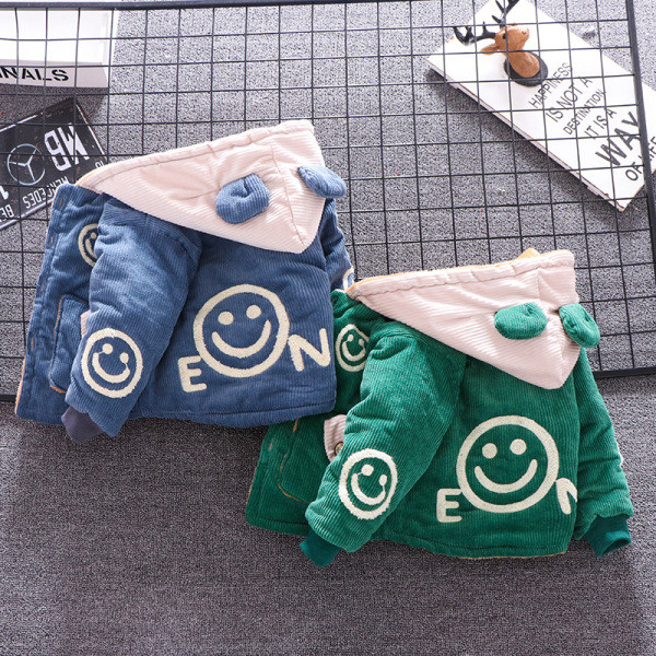 Geaca de copii pentru baieti cu broderie si elemente 3D in trei culori