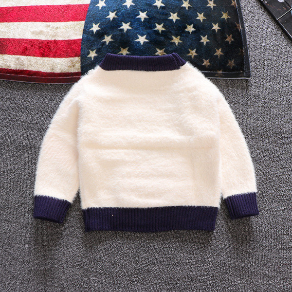 Μοντέρνο παιδικό πουλόβερ για αγόρια και κορίτσια σε δύο χρώματα με κεντήματα