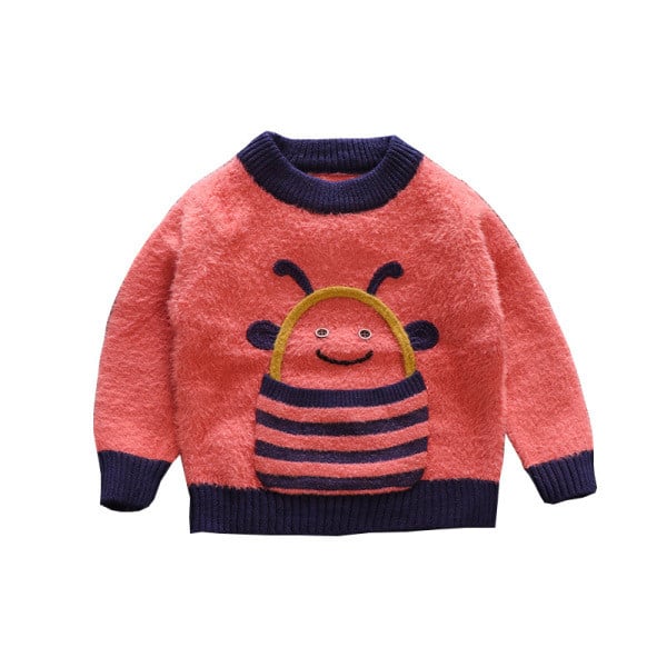 Μοντέρνο παιδικό πουλόβερ για αγόρια και κορίτσια σε δύο χρώματα με κεντήματα