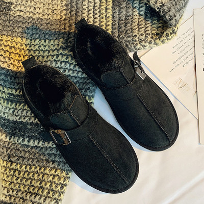 Γυναικείες χειμωνιάτικες μπότες με επίπεδη σόλα και μαλακή επένδυση σε μαύρο, γκρι και καφέ χρώμα