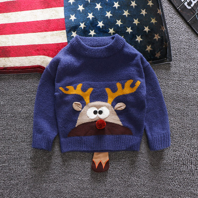 Παιδικό Χριστουγεννιάτικο πουλόβερ για αγόρια σε τρία χρώματα με τρισδιάστατο στοιχείο