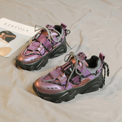 ÚJ női tornacipő modell fűzővel és durva talppal, zöld, narancs és lila színben