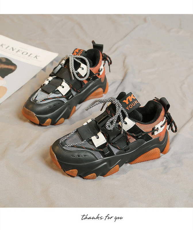 ÚJ női tornacipő modell fűzővel és durva talppal, zöld, narancs és lila színben