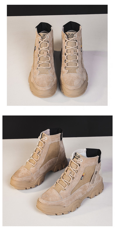 Öko velúrból készült durva talpú női őszi-téli csizma