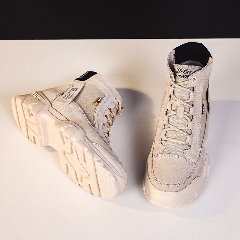 Öko velúrból készült durva talpú női őszi-téli csizma