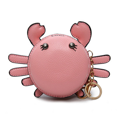 Kis pénztárca - kulcstartó rák formájában lévő érmékhez narancssárga, rózsaszín és piros színben