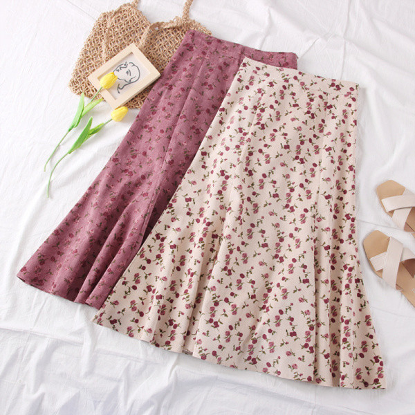 Új modell női szoknya virágos motívumokkal - szabású modell