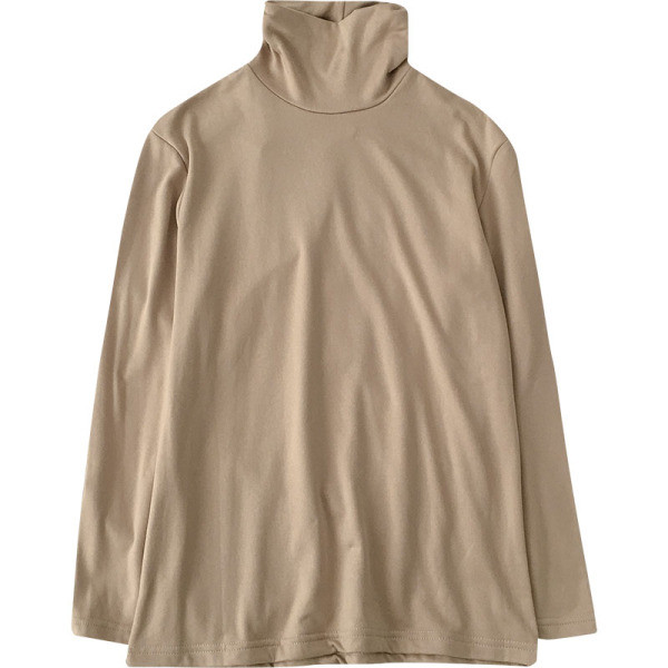 Καθημερινή γυναικεία μπλούζα σε διάφορα χρώματα με υψηλό γιακά και μακρύ μανίκι