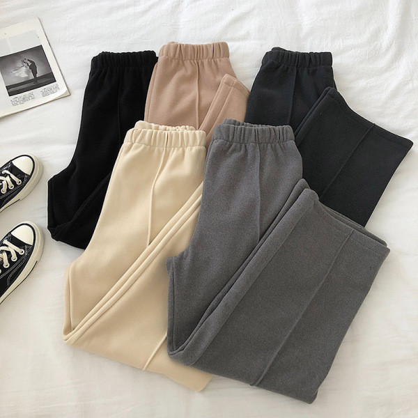 Női nadrág öt színben széles modell elasztikus derékkal