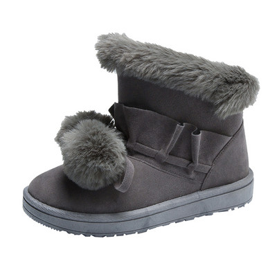 Γυναικείες μπότες χειμωνιάτικες με μαλακή επένδυση σε γκρι, ροζ, μαύρο και καφέ χρώμα