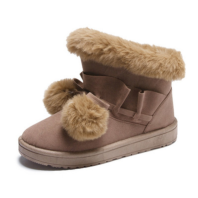 Γυναικείες μπότες χειμωνιάτικες με μαλακή επένδυση σε γκρι, ροζ, μαύρο και καφέ χρώμα