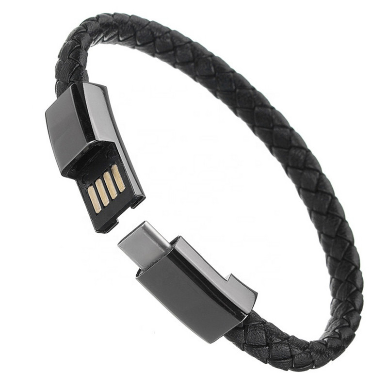 Модерна гривна USB кабел за зареждане и данни за устройства type C