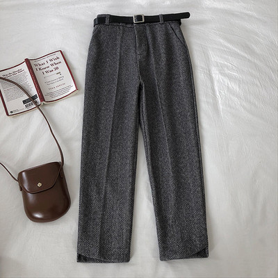 Divatos női nadrág három színben, magas derékkal és övvel