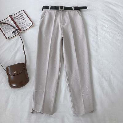 Divatos női nadrág három színben, magas derékkal és övvel