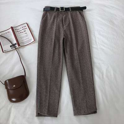 Divatos női nadrág három színben, magas derékkal és övvel