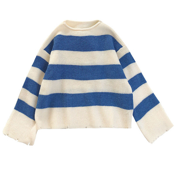 Csíkos női pulóver három színben széles modellben