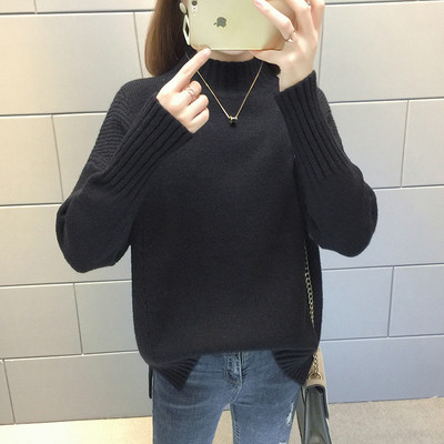 Μοντέρνο γυναικείο πουλόβερ με κολάρο σε διάφορα χρώματα